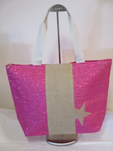 Badetasche shopper pink stern - ,