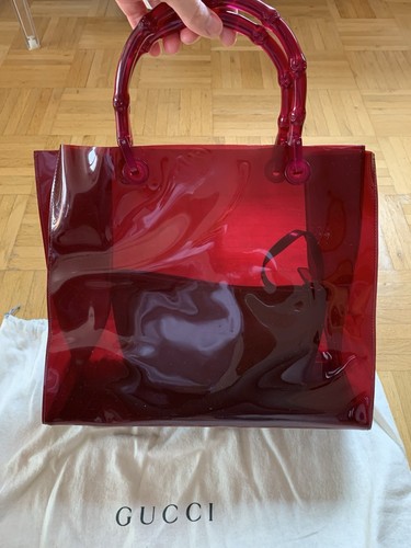 Gucci bamboo vinyl shopper - bamboo,